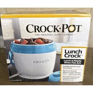 Crock-Pot Lunch Food Warmer Personal Mini Travel Slow Cooker Blue 20 Oz NIB